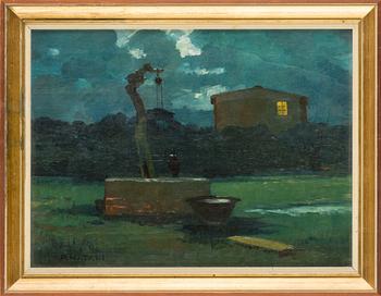 Renato Natali, oil on board, signed.
