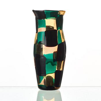 Fulvio Bianconi, a 'Pezzato' glass vase, Venini, Murano, Italy 1950's.