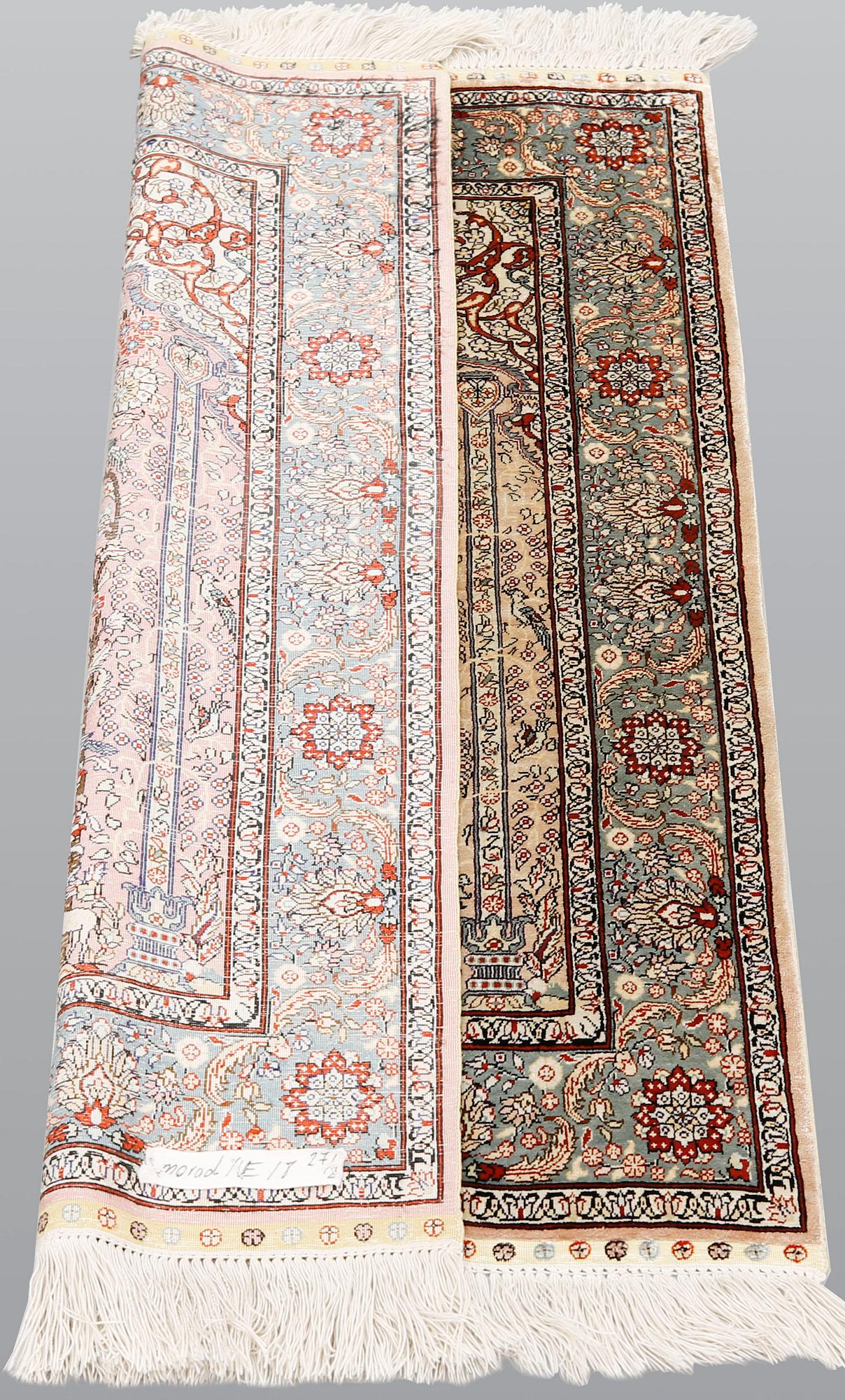 Matta, orientalisk, silke, 95 x 63 cm.