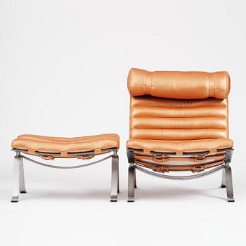 Arne Norell, an "Ari" easy chair with ottoman, Norell Möbel, Aneby, ca 2020.