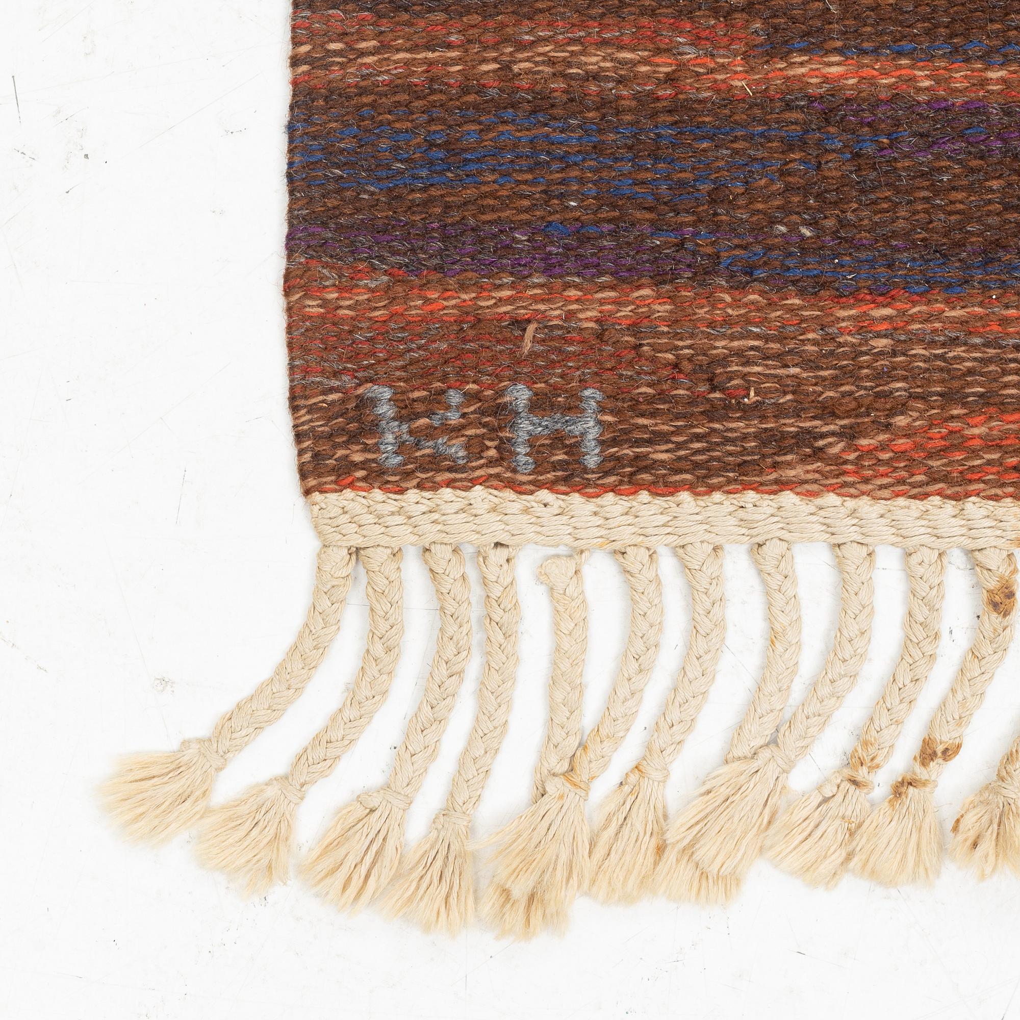 Klockaregårdens Hemslöjd/Karin Jönsson, rölakan rug, approx. 210 x 135 cm.