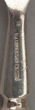 FISKBESTICK 18+18. England, Elkington plate märkt Buol. 1900-tal.