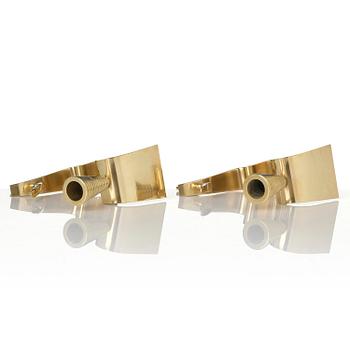 Carl-Einar Borgström, a pair of “Tyfon” candlesticks, Ystad-Metall, 1940s–50s.