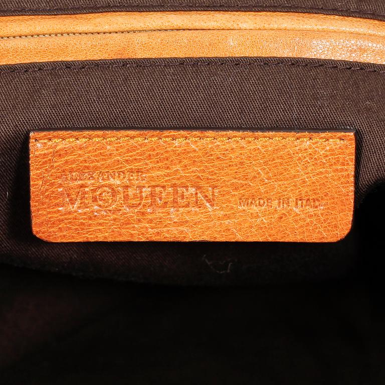 ALEXANDER MCQUEEN, a brown leather bag, 2009.