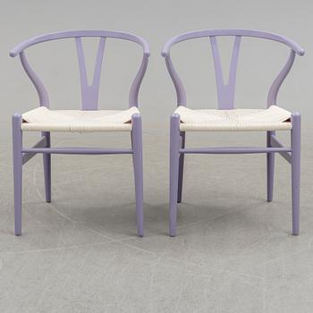 HANS J WEGNER, a pair of 'Y' chairrs from Carl Hansen & Søn, Denmark, 21st Century.