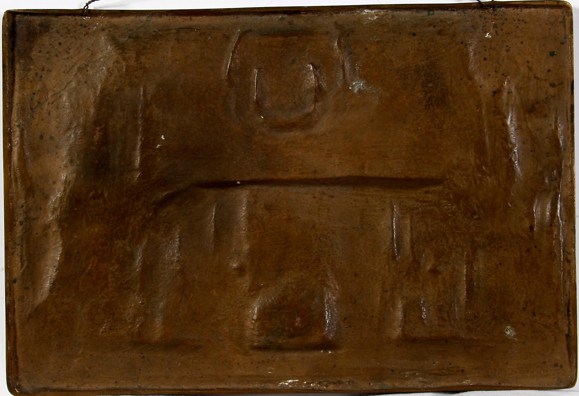 VÄGGPLACKETT, koppar, Hjördis Tengbom 1912.