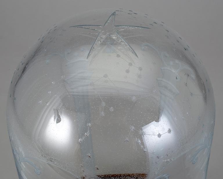 GLASKUPA med SOCKEL, Swedish Grace, troligen Sverige, 1920-tal.