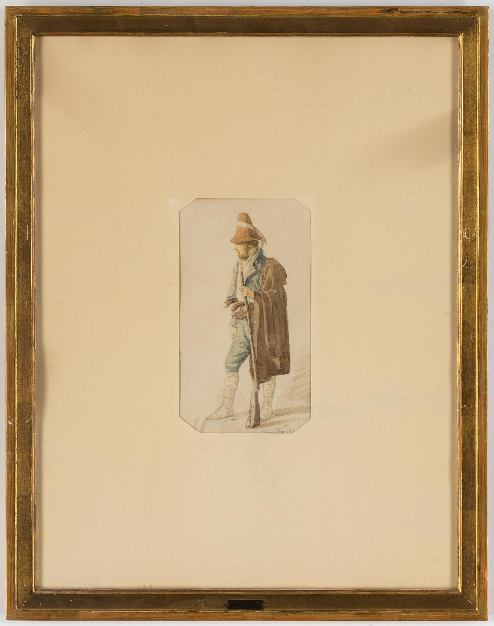 UNO TROILI, water colour, signed.