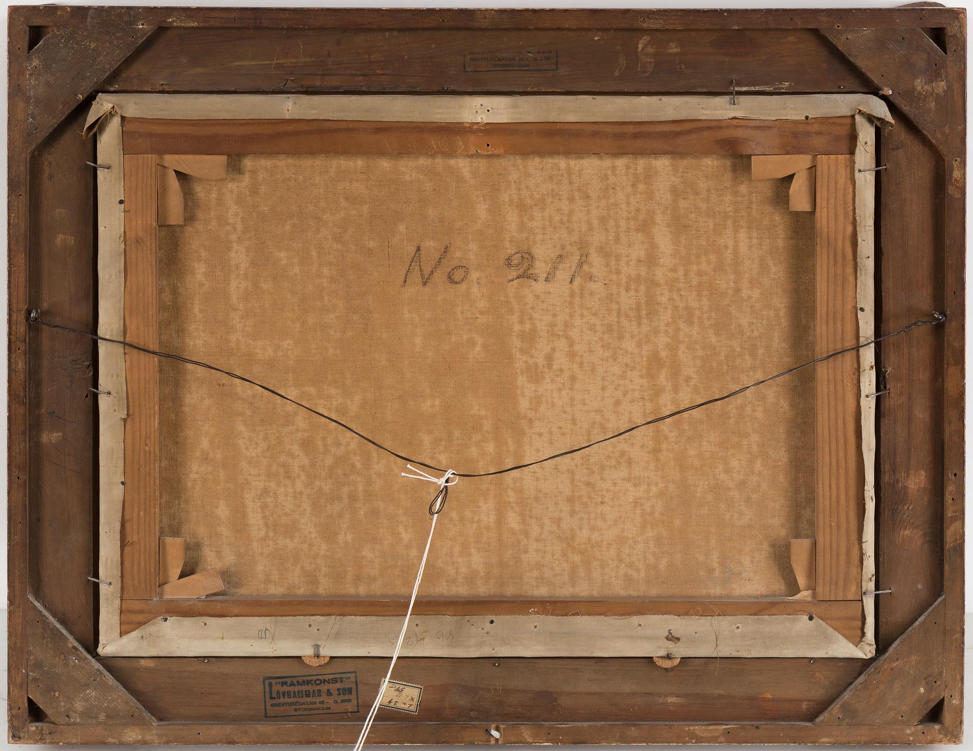 FRITZ HÖGBERG, olja på duk, signerad.