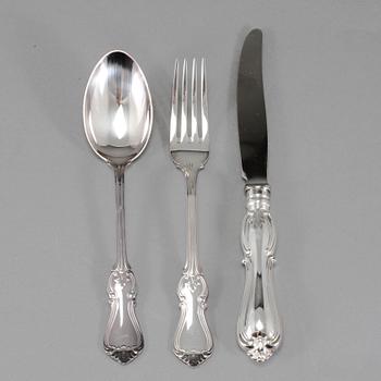 BESTICKSERVIS, 18 delar, silver, "Olga", GAB, 1990-tal, total vikt ca 1000 g.