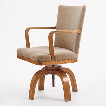 Axel Einar Hjorth, an "O.K." swivel chair, Nordiska Kompaniet, 1937.