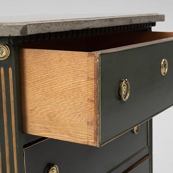 A Gustavian style, chest of drawers circa 1900.