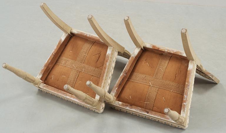 STOLAR, ett par, sengustavianska, Ephraim Ståhls art, omkr år 1800.