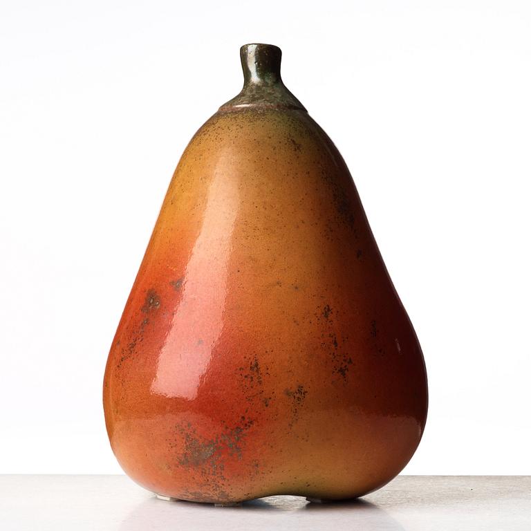 Hans Hedberg, a faience sculpture of a pear, Biot, France.