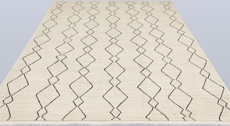 A Moroccan rug, approx. 292 x 203 cm.