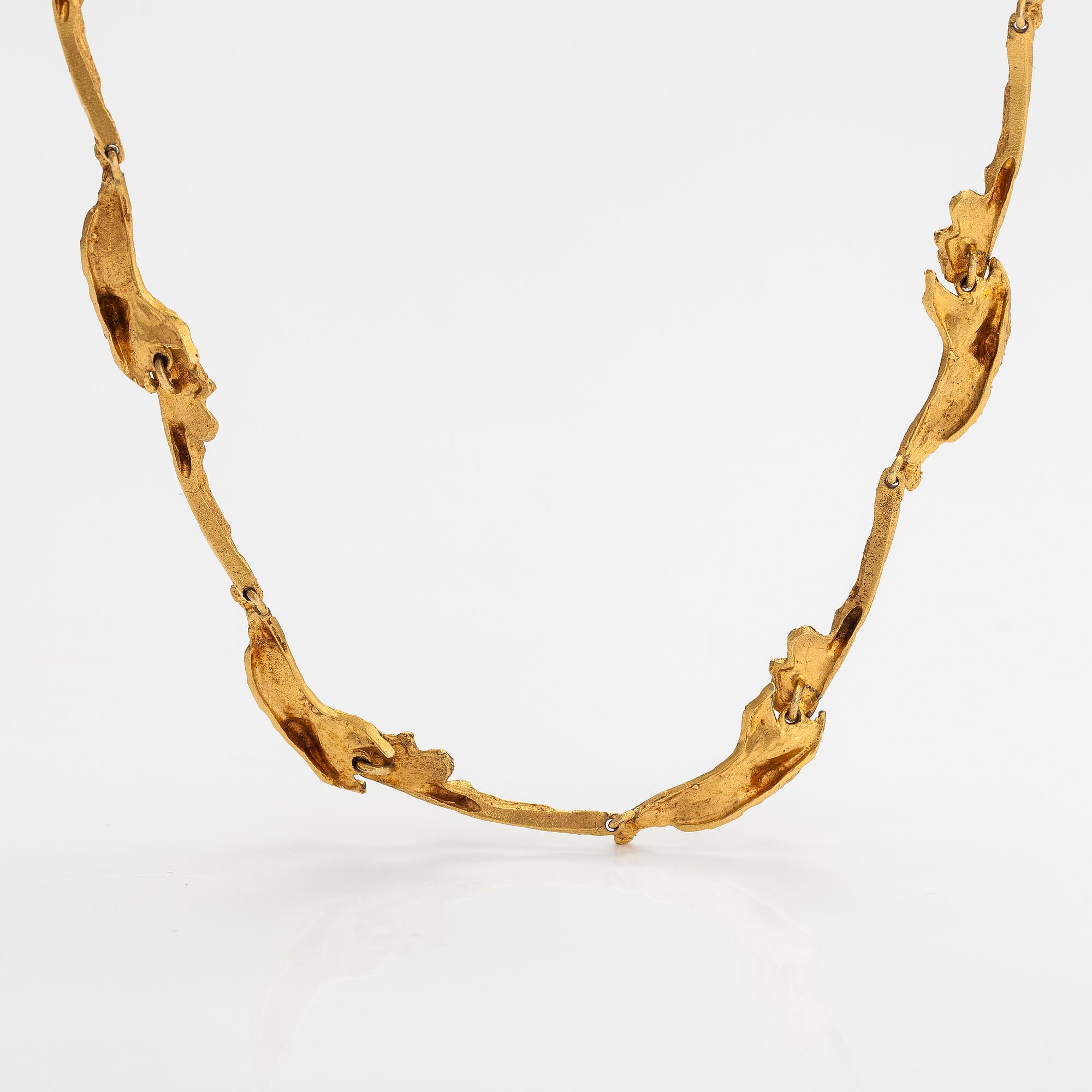 Björn Weckström, A 14K gold necklace "Orchid Psychedelic". Lapponia 1972.
