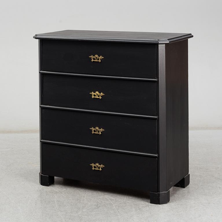 A painted chest of drawers, late 19th Century.