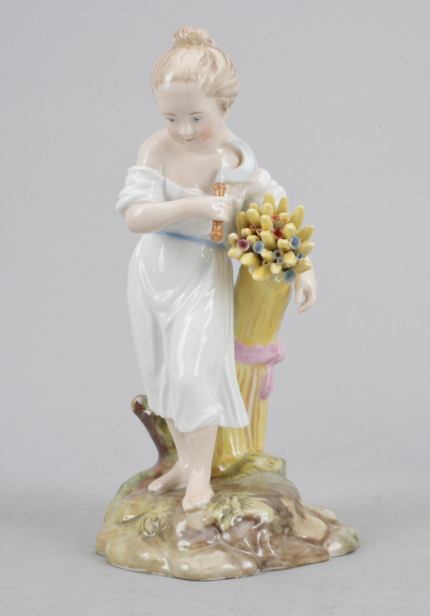 FIGURINER, 3 st, porslin, Bla Royal Copenhagen, Danmark.