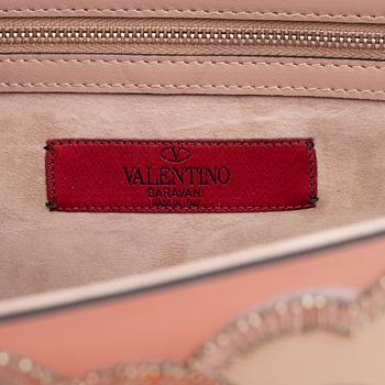Valentino Garavani, A tinted leather and rhinestone bag.