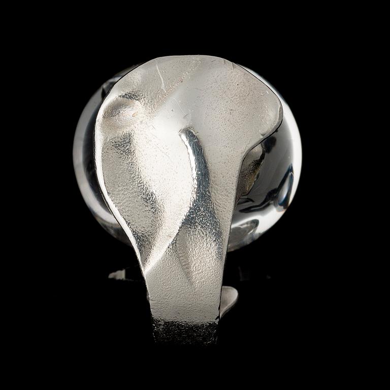 BJÖRN WECKSTRÖM, RING "Mannen i kosmos", silver, akryl. Lapponia 1974.