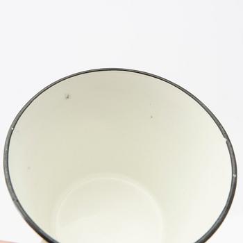 Eugen Trost, tekoppar 19 st "Zebra" Uppsala Ekeby/Gefle flintgods 1900-talets andra hälft.