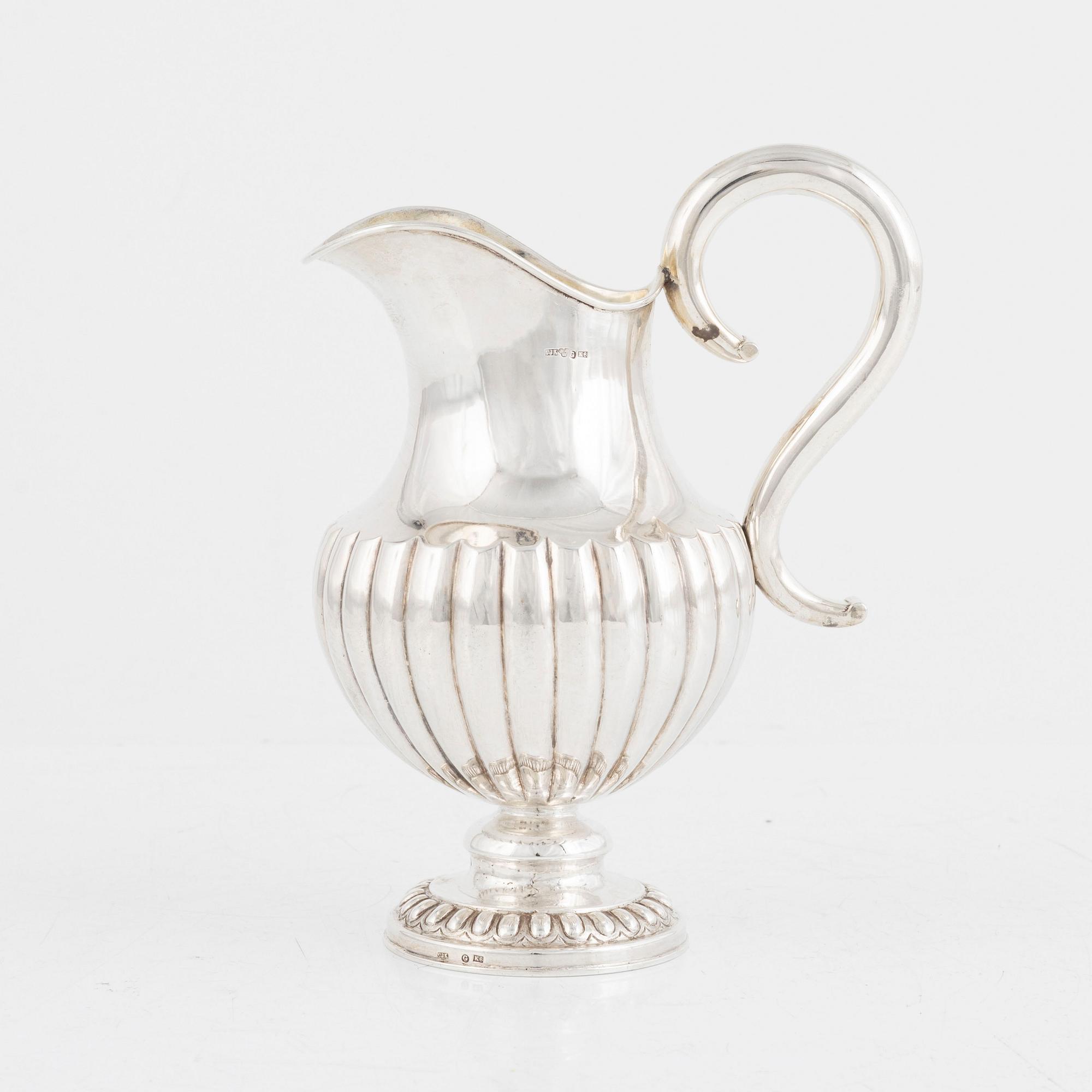 A Swedish Silver Creamer, mark of Carl Johan Kling, Gävle 1888.