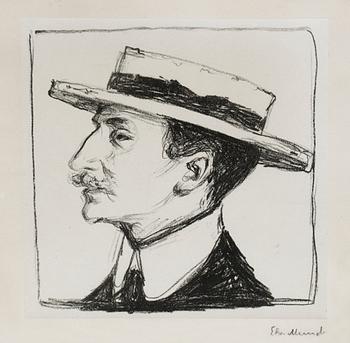 454. Edvard Munch, "Goldstein with hat".
