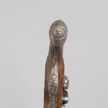 A Pair of flintlock pistols, by Johann Jacob Kuchenreuter, (Regensburg 1709-1783, Royal gunsmith).