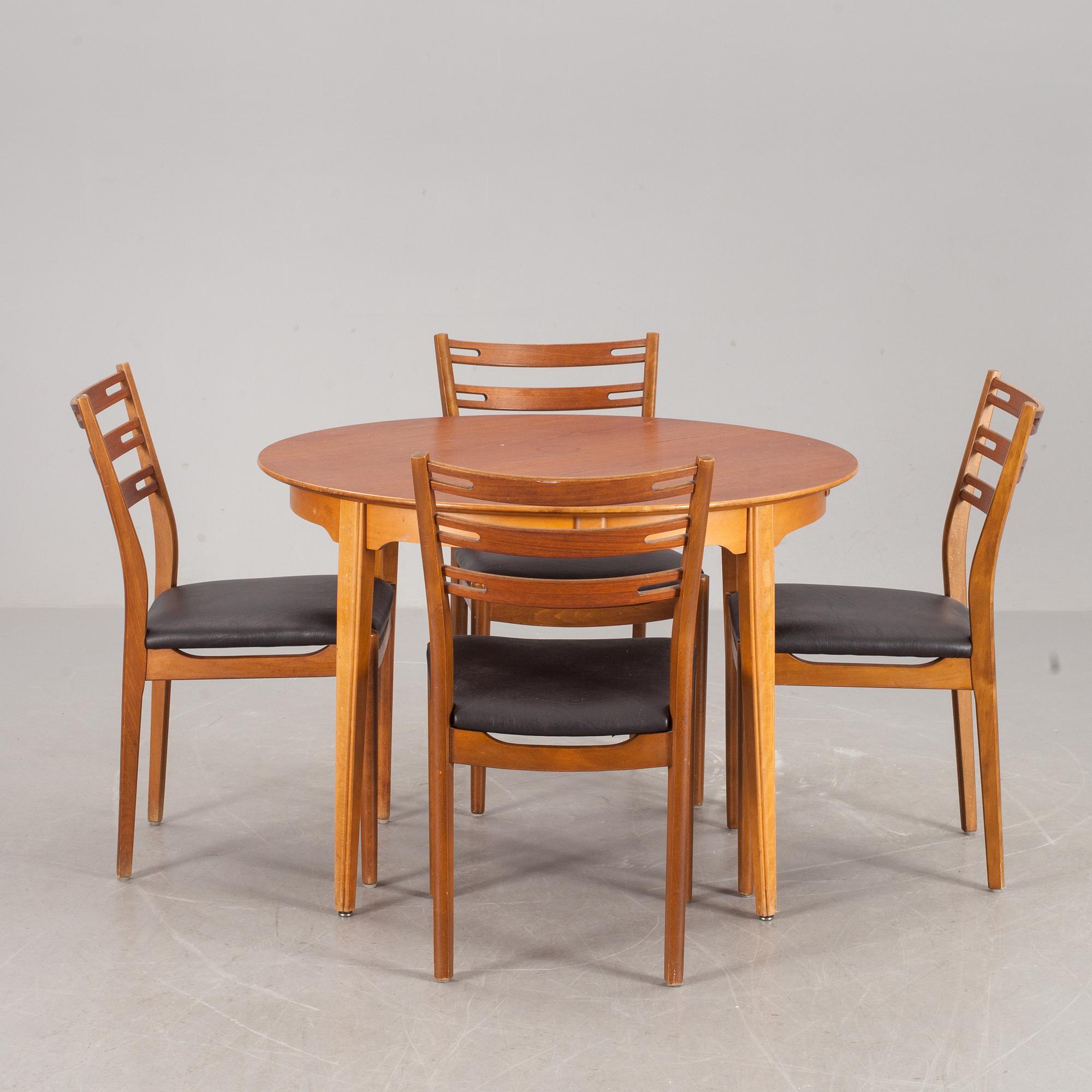 BORD MED STOLAR, 4+1, 1950/60-tal.
