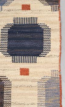 Märta Måås-Fjetterström, a carpet, "Blåplump", flat weave, ca 291 x 201 cm, signed AB MMF.