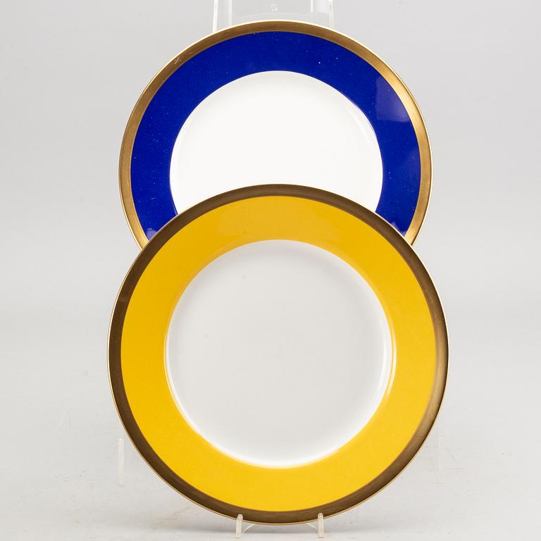 KARIN BJÖRQUIST, tallrikar, 18 stycken, "Nobelservisen", benporslin, Rörstrand, 2000-tal.