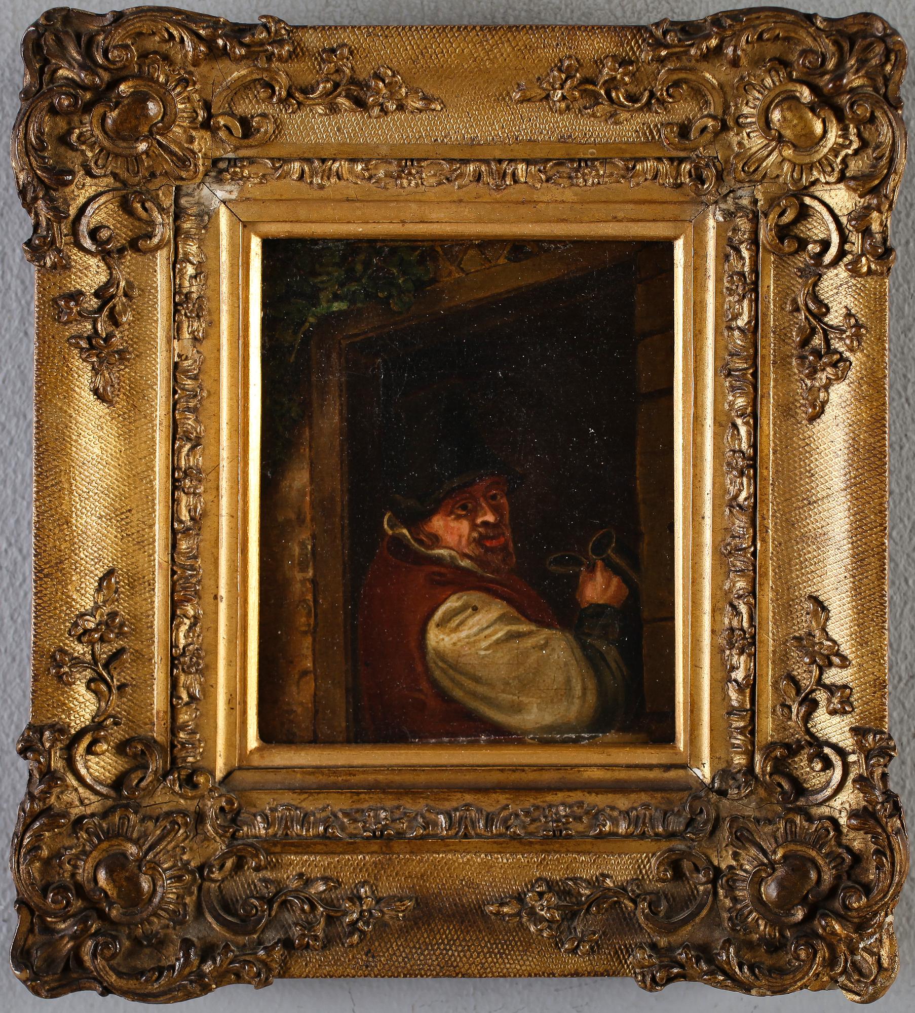 ADRIAEN VAN OSTADE, hans art, olja på pannå, ej signerad.