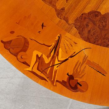 A coffee table, probably Birger Ekman, Mjölby Intarsia, 1938.
