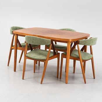 A dining table and four chairs, 'Pige',  Kai Kristiansen, Denmark 1960s.