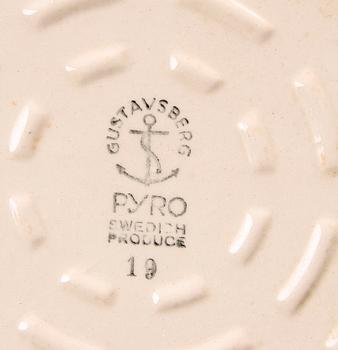 SERVISDELAR, 14 st, "Pyro Grön", Wilhelm Kåge, Gustavsberg.