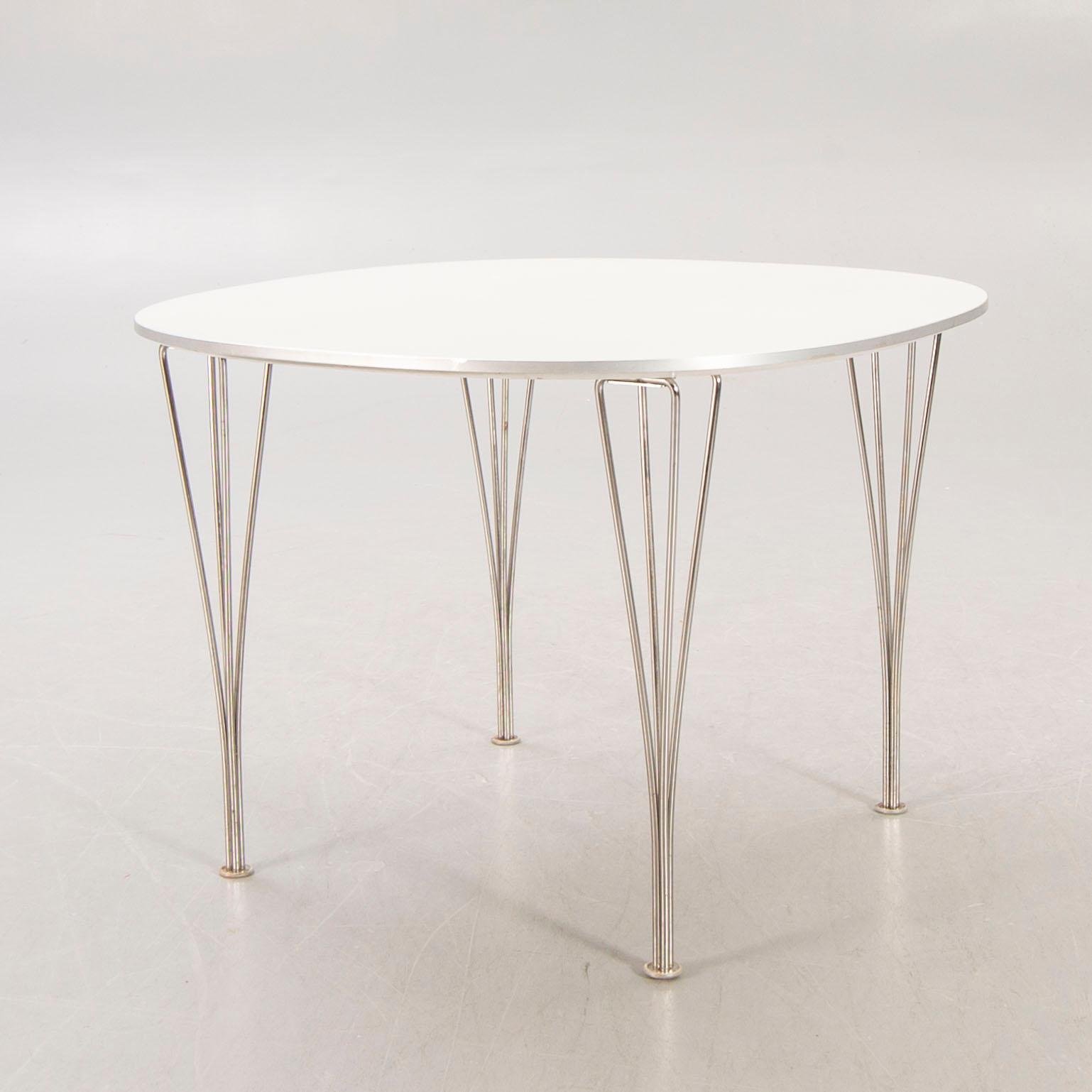 Bruno Mathsson & Piet Hein, matbord, "Supercirkel", Fritz Hansen.