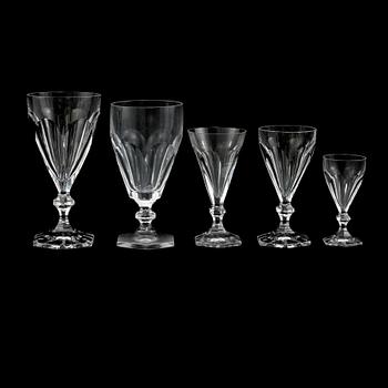 GLASSERVISDELAR, 50 st snarlika, delvis "Geraldine", Fritz Kallenberg, Boda, 1900-talets andra hälft.