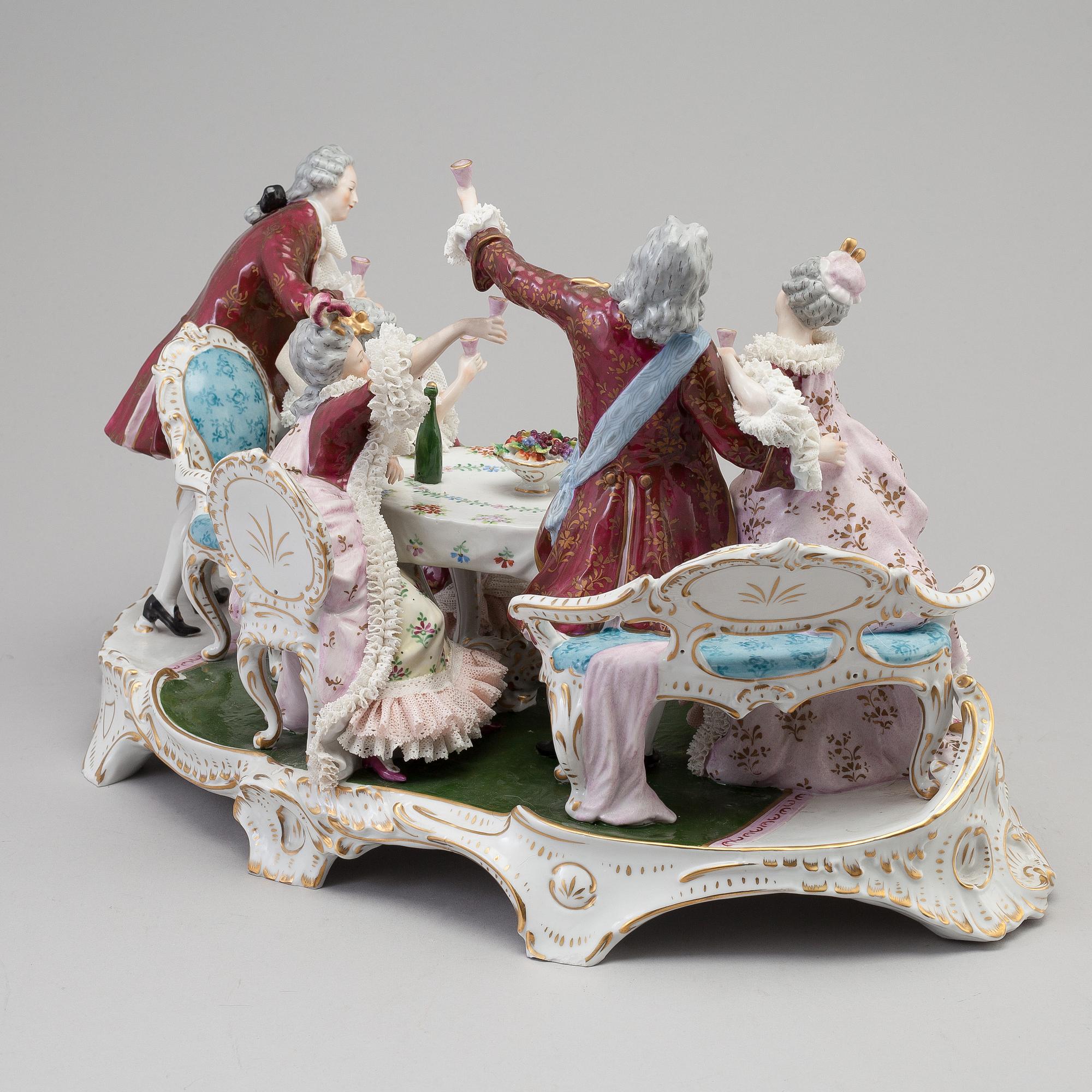 A early 20th century Sitzendorf porcelain figurine from Germany.