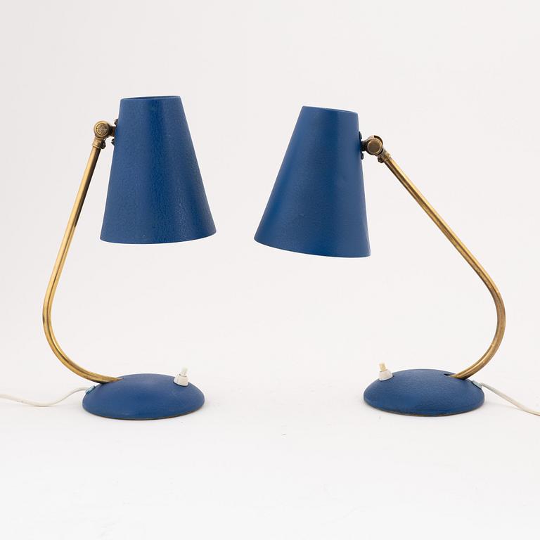 Eric Wärnå, a pair of EWÅ wall/table light, EWÅ, Värnamo.