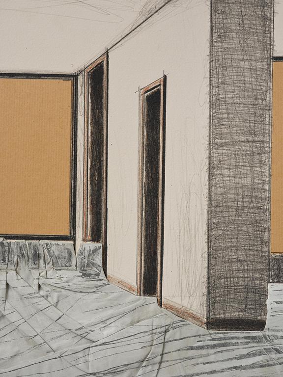 Christo & Jeanne-Claude, "Wrapped Floors, Project for Haus Lange Museum, Krefeld".