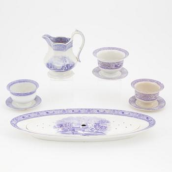 Servis, 122 delar, flintgods, "Carrara", Gustavsberg, i produktion 1860-1908.