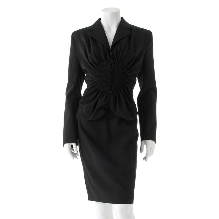 JOHN GALLIANO, a three-piece suit consisting of jacket and pants from the 1980s.