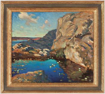SIGGE BERGSTRÖM, olja på pannå, signerad och daterad 1910.