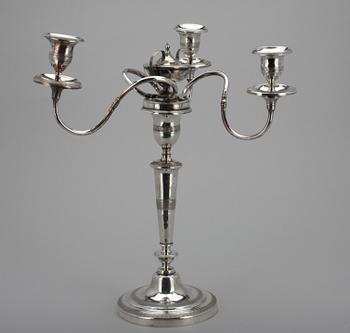 KANDELABER, nysilver, trol. Polen 1832.