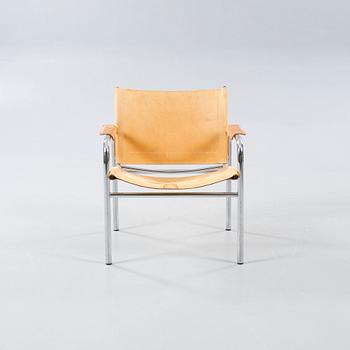 An armchair designed by Tord Björklund, named "Klinte" and made in the fourth quarter of the 20th century.