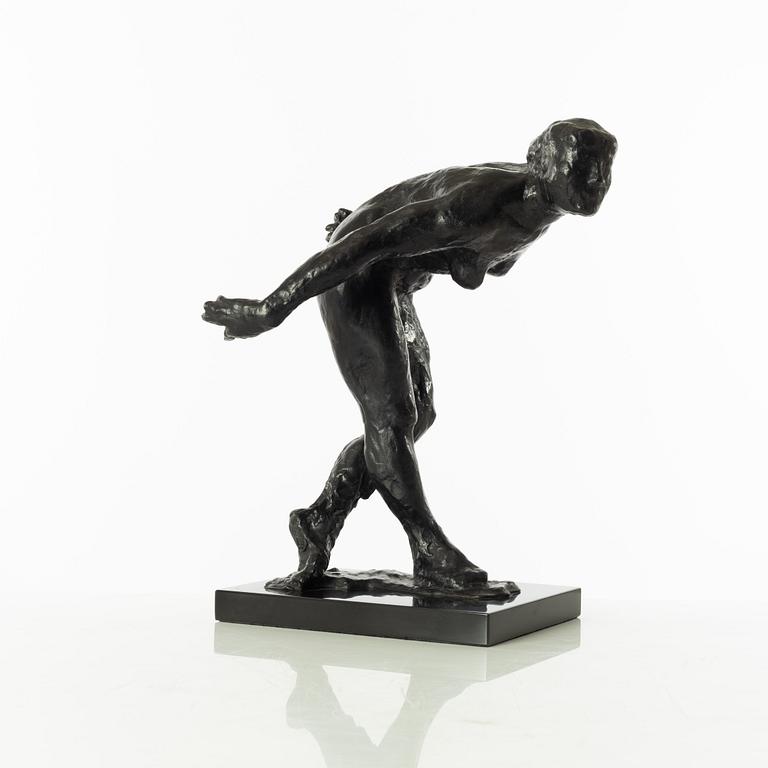 Gudmar Olovson, sculpture. Signed. Numbered. Foundry mark. Bronze, total height 35 cm, length 29 cm.