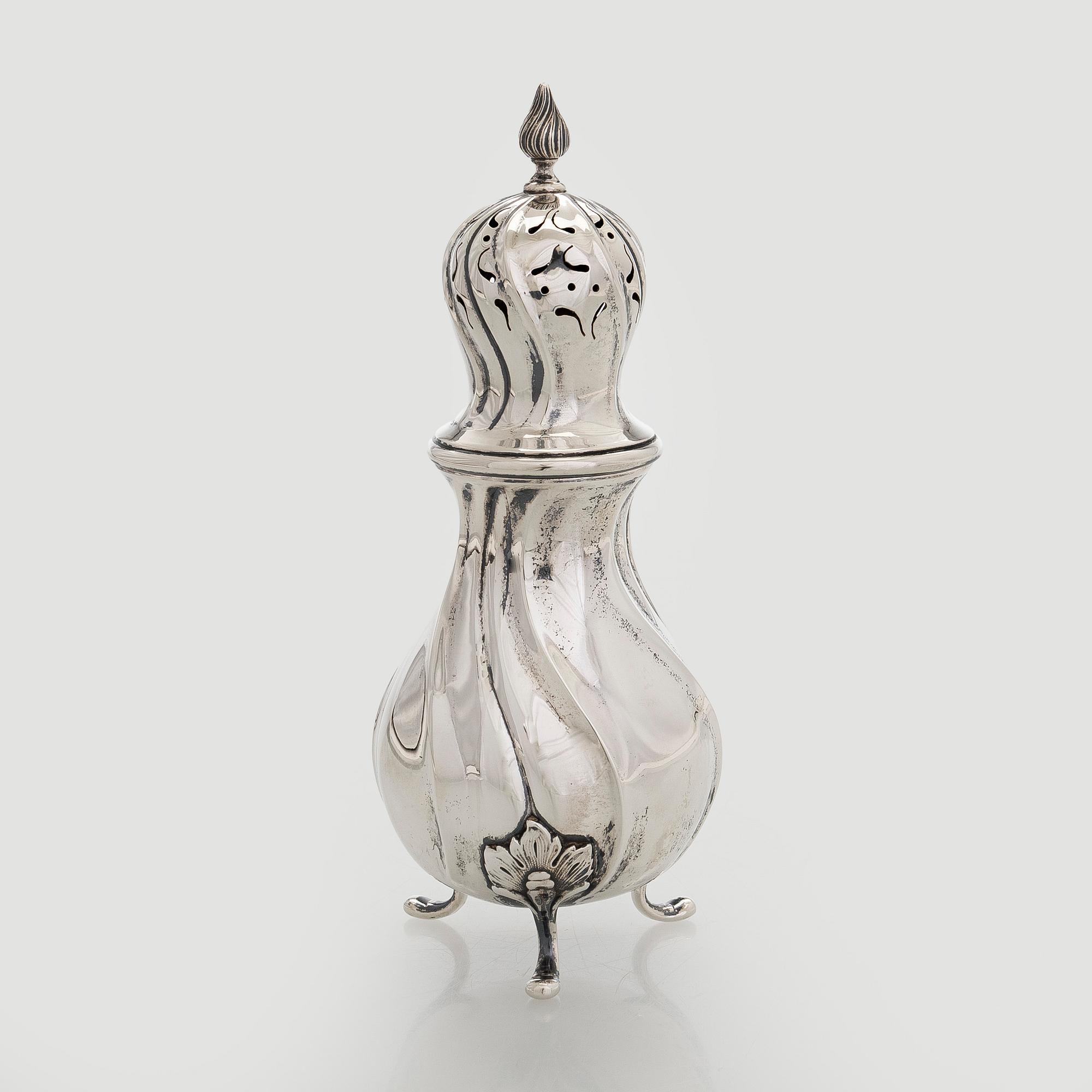 Sockerruska, silver, svenska importstämplar.