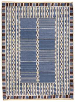 252. Barbro Nilsson, A CARPET, "Salerno blå", flat weave, ca 300,5 x 219,5 cm, signed AB MMF BN.