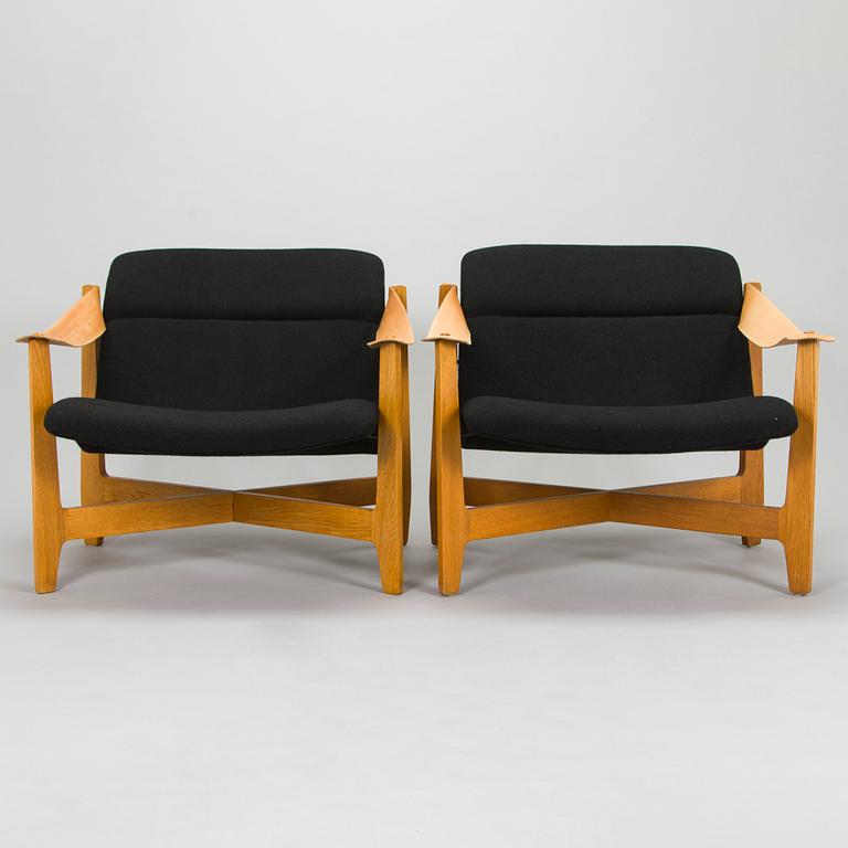 Antti Nurmesniemi, fåtöljer, ett par, modell 418, för Artek, 1950-tal.
