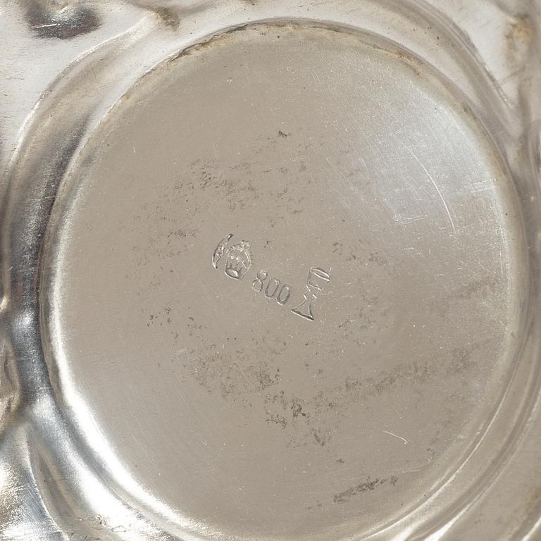 Kaffe- och teservis, 4 delar, silver, rokokostil, Otto Wolter, Schwäbisch Gmünd, Tyskland, 1900-tal.